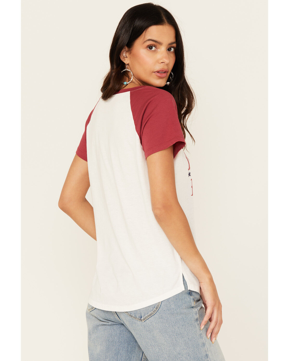 Blended Women's Make America Cowboy Again Short Sleeve Graphic Baseball Tee