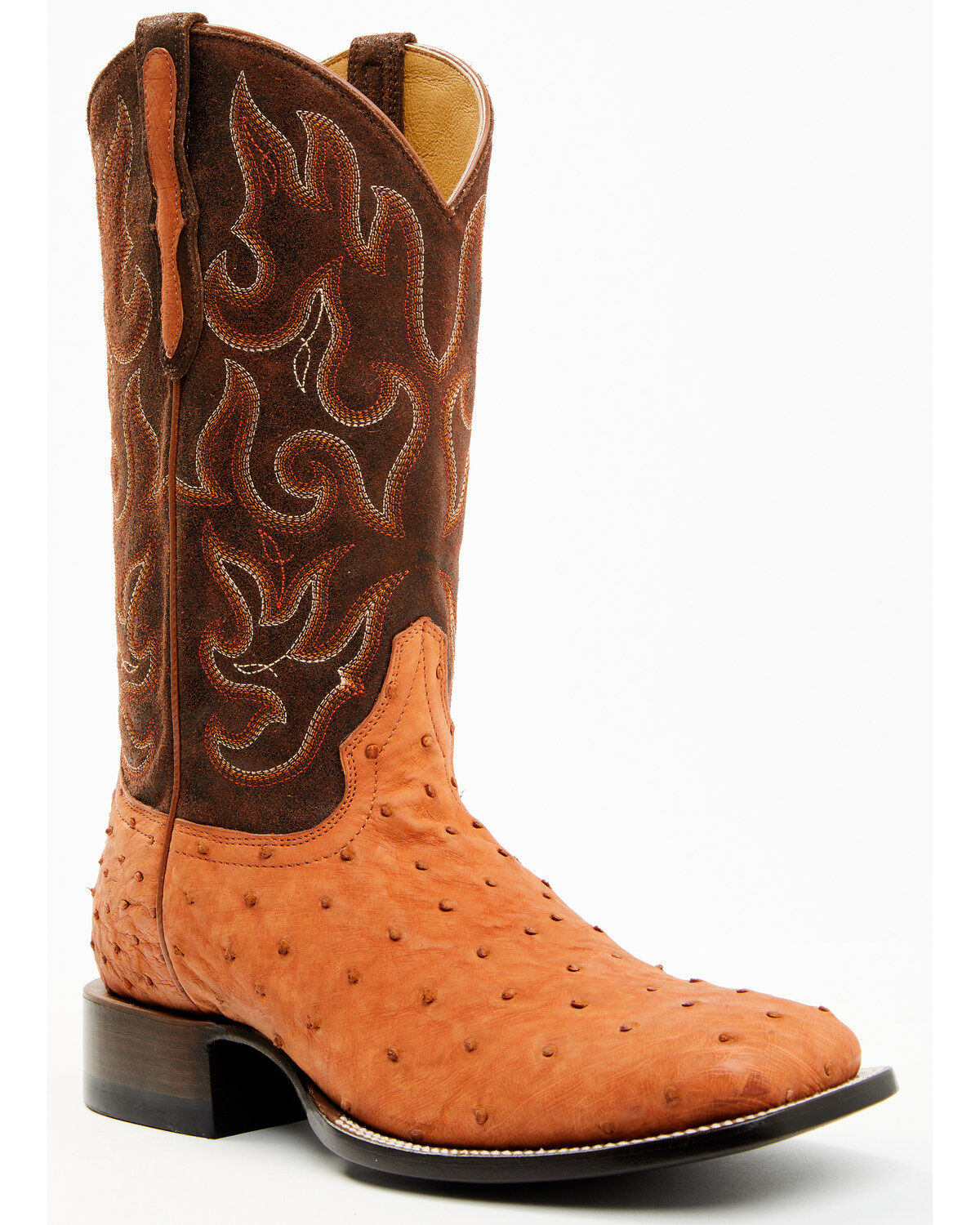 Cody James Men's Exotic Full Quill Ostrich Western Boots - Broad Square Toe