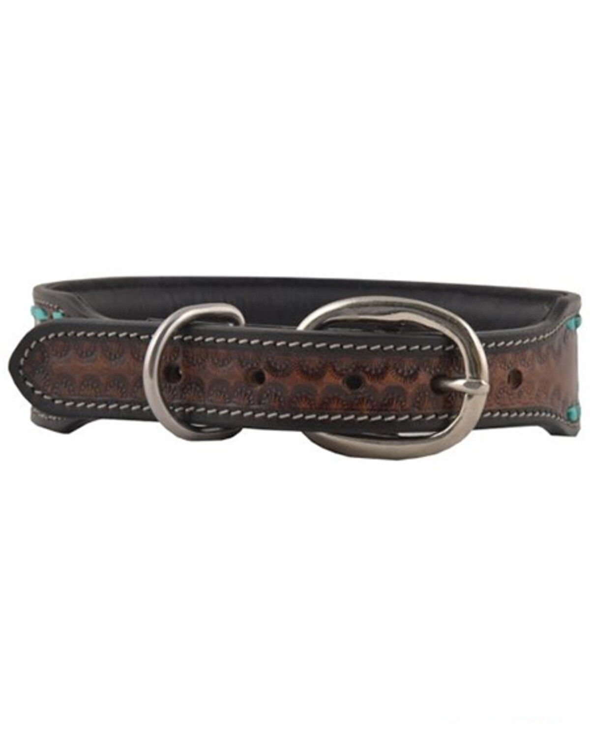 Myra Bag Scenic Hand-Tooled Leather Dog Collar