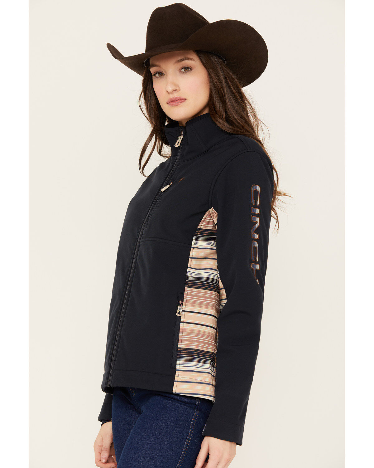 Cinch Women's Side Striped Concealed Carry Softshell Jacket