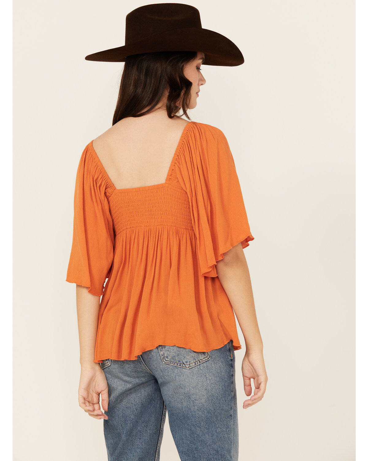 Shyanne Women's Peasant Embroidered Short Sleeve Shirt