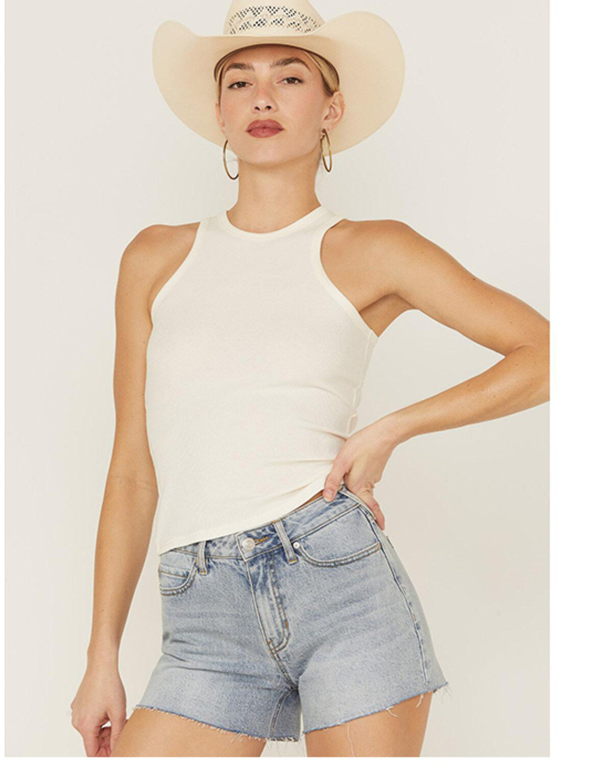 Cleo + Wolf Women's Easy Ribbed Layering Tank Top