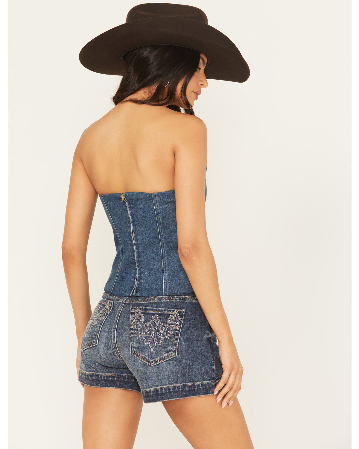 Show Me Your Mumu Women's Baton Rouge Strapless Denim Top