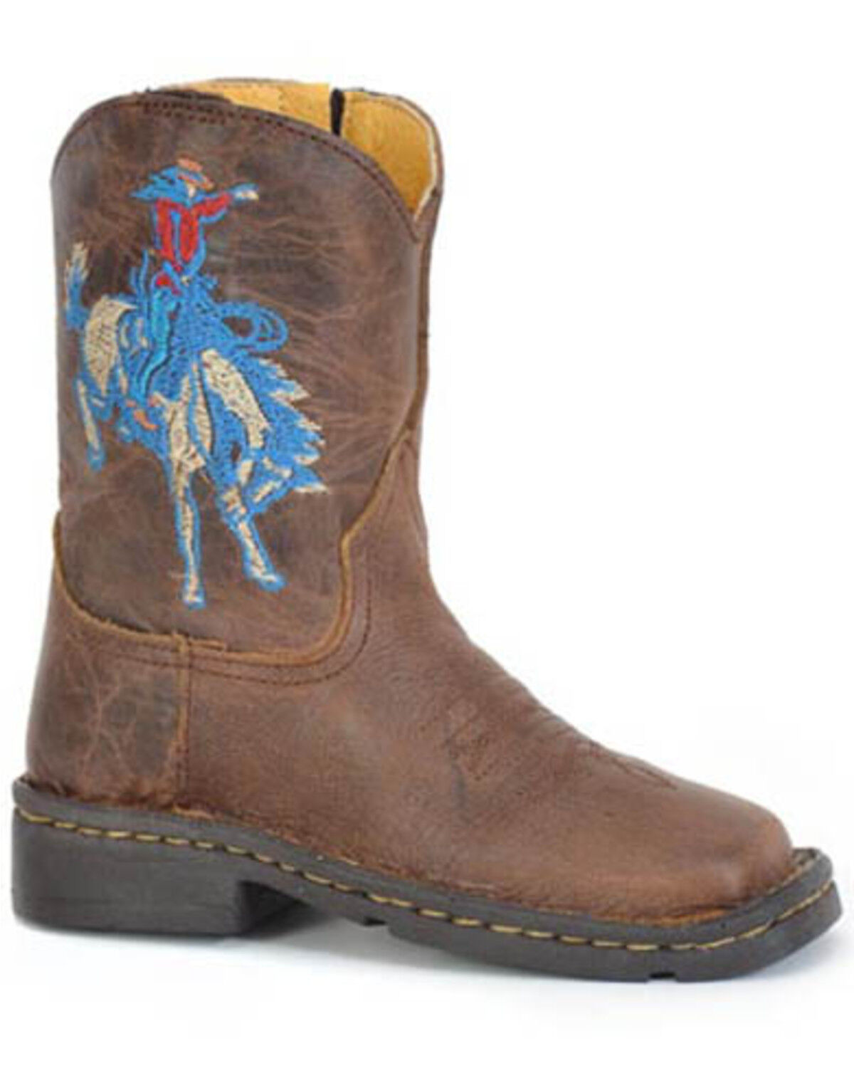 Roper Toddler Boys' Buckin Bronc 2 Western Boots - Broad Square Toe