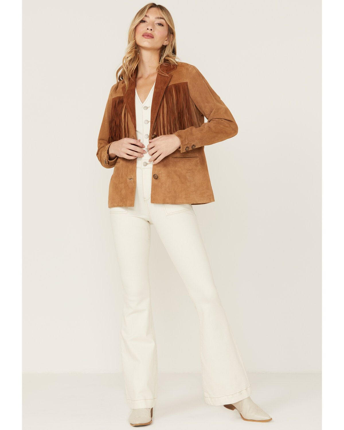 Idyllwind Women's Lena Belle Suede Fringe Blazer