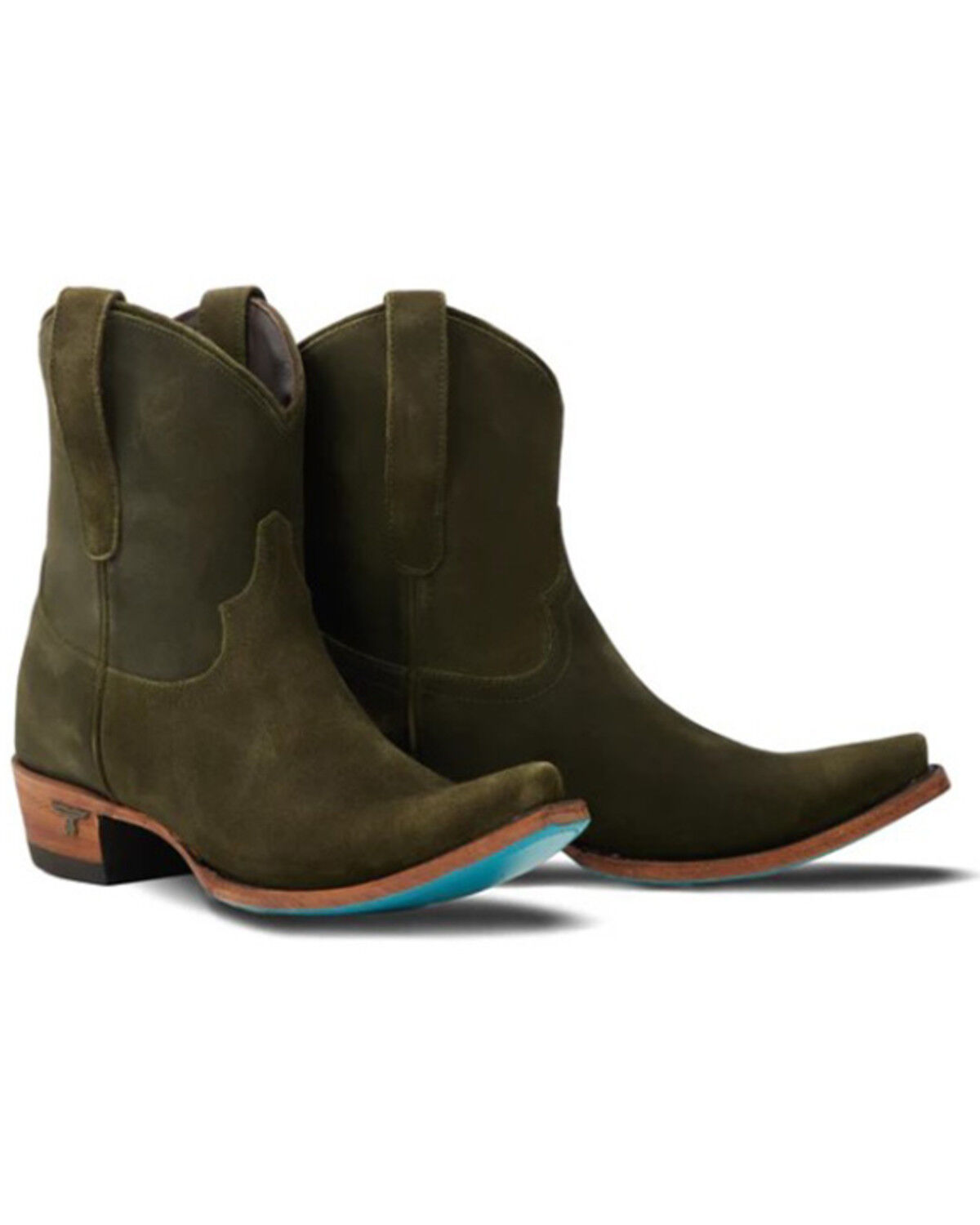 Lane Women's Emma Jane Suede Western Booties - Snip Toe
