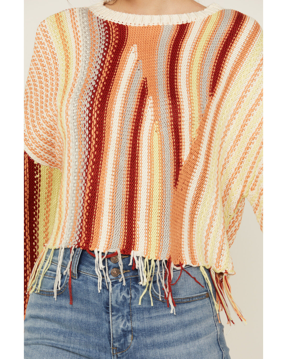 Rock & Roll Denim Women's Striped Print Sweater