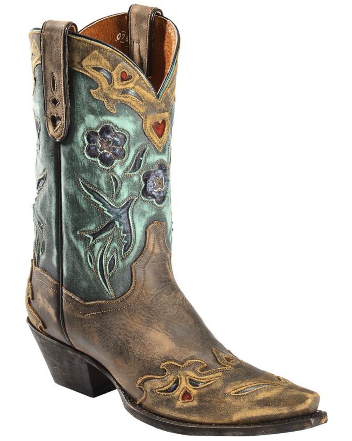 Dan Post Women's Blue Bird Wingtip Western Boots - Snip Toe