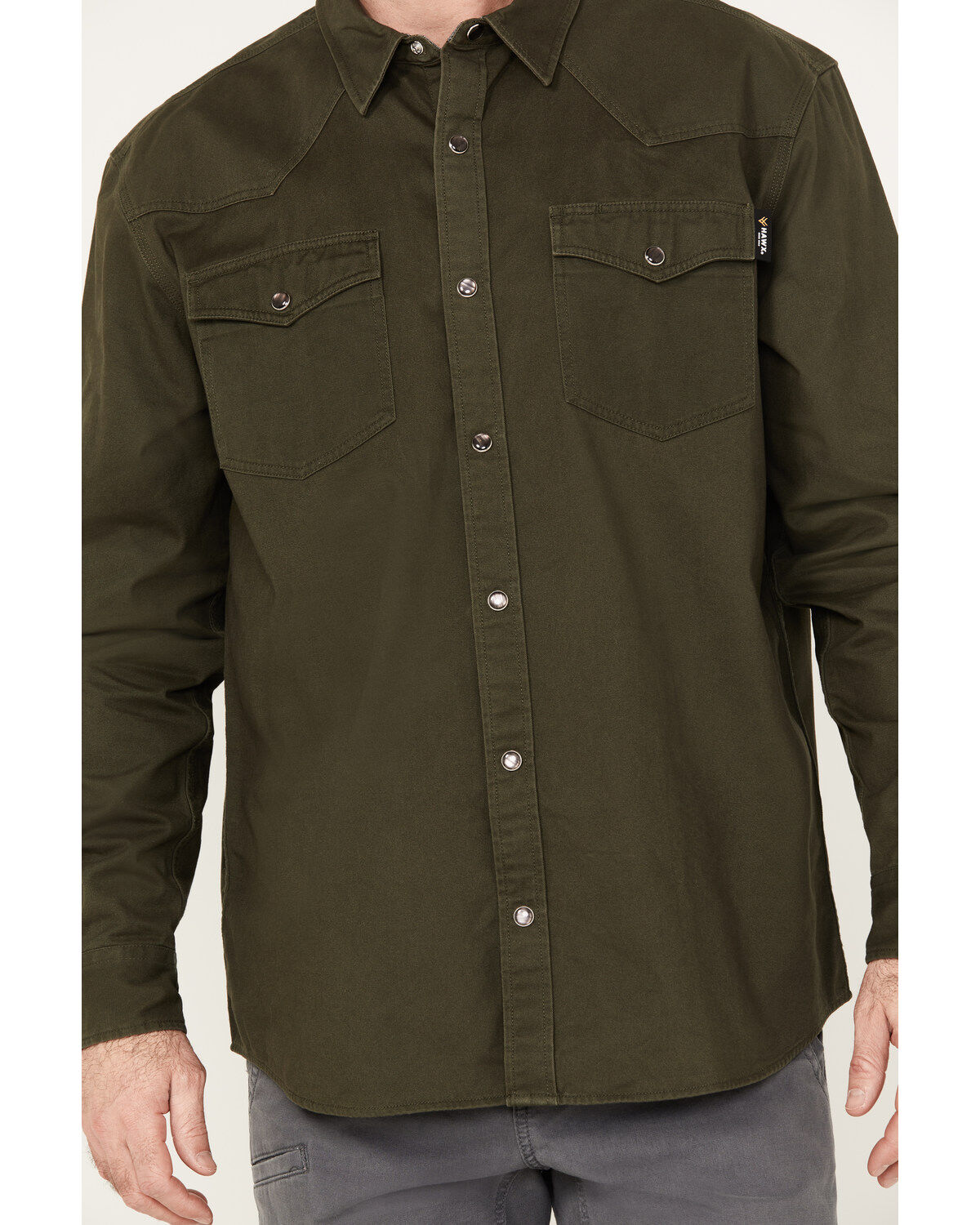 Hawx Men's Long Sleeve Snap Work Shirt