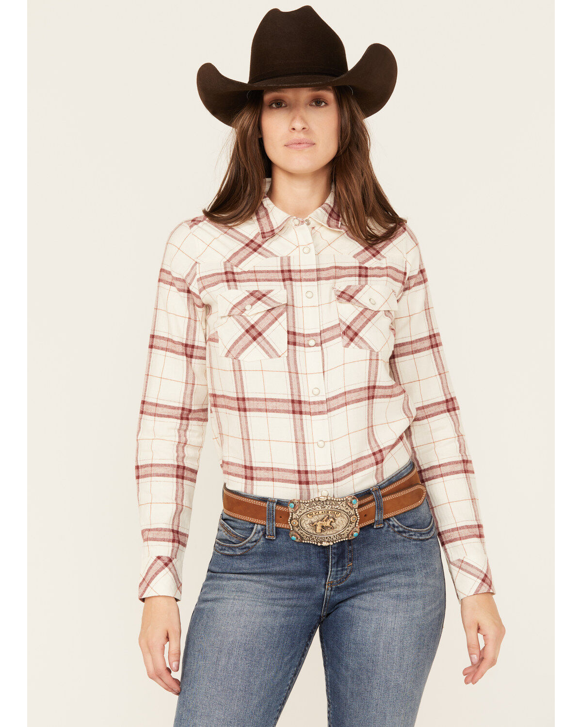 Shyanne Women's Willow Long Sleeve Snap Western Flannel Shirt