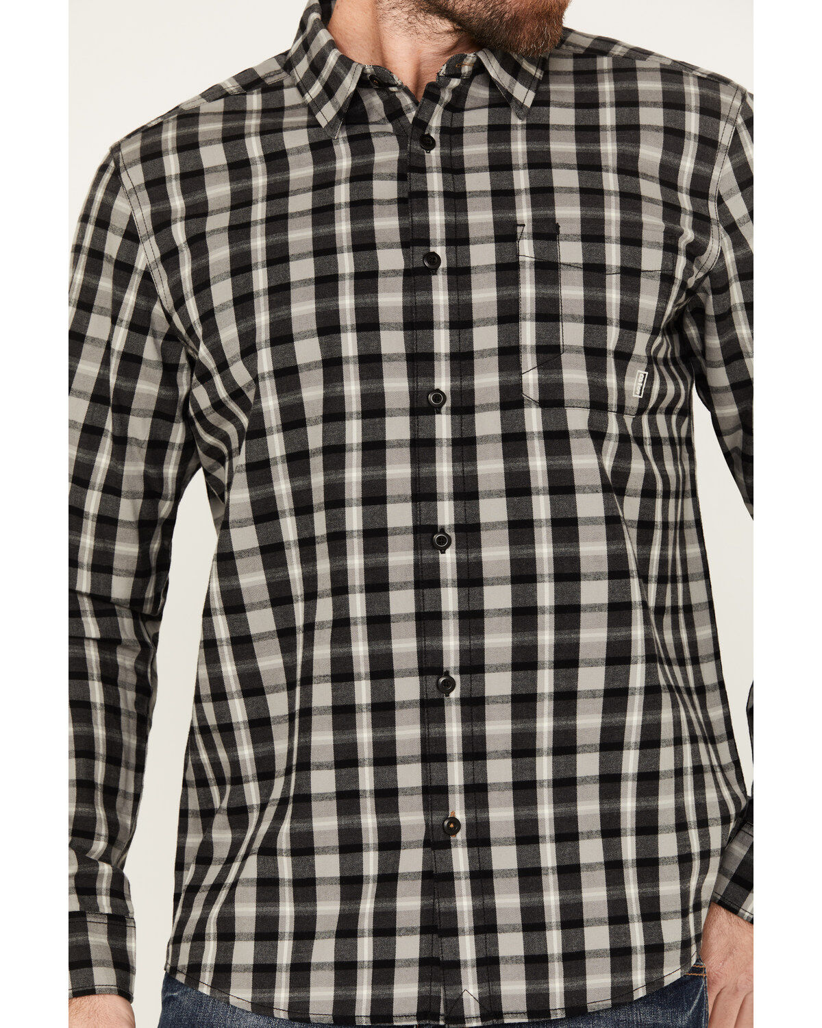 Brothers and Sons Men's Atascosa Plaid Print Long Sleeve Button-Down Western Shirt