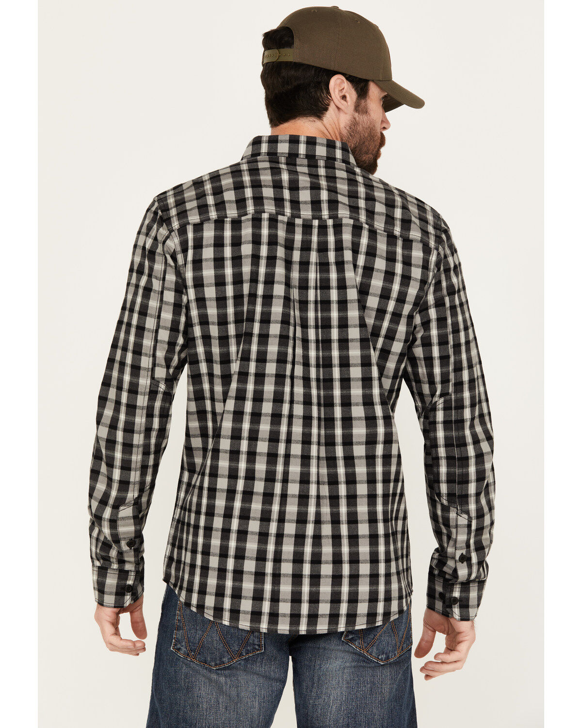 Brothers and Sons Men's Atascosa Plaid Print Long Sleeve Button-Down Western Shirt