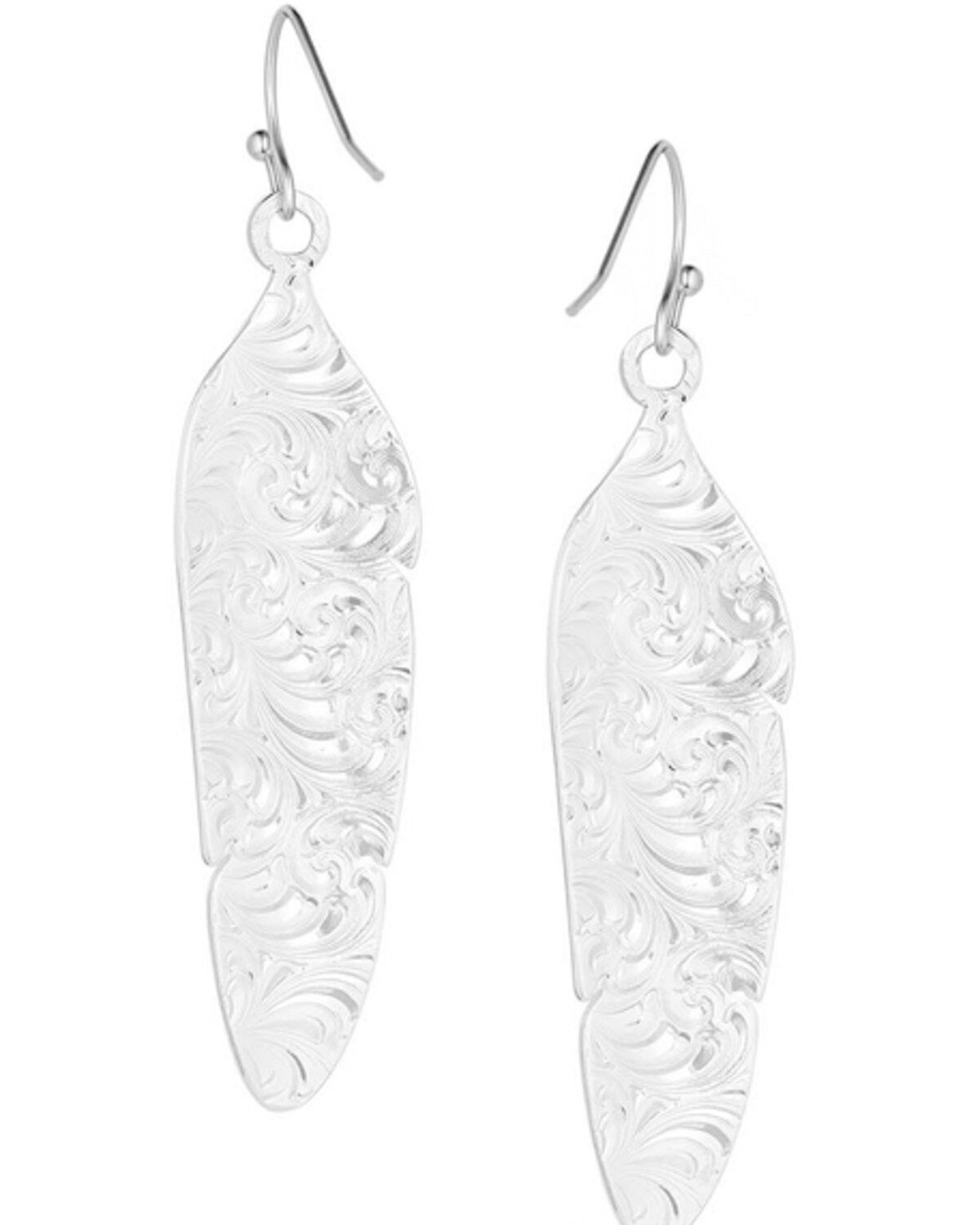 Montana Silversmiths Women's Love You More Feather Earrings