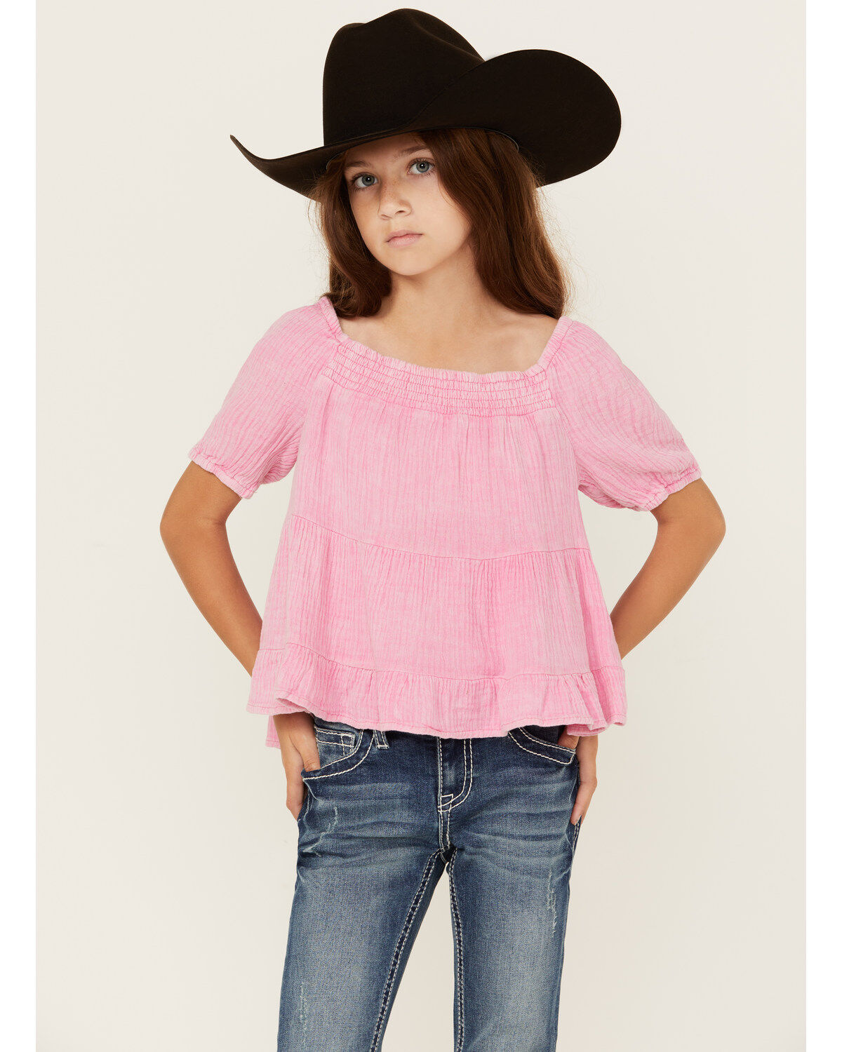 Hayden LA Girls' Puff Sleeve Top