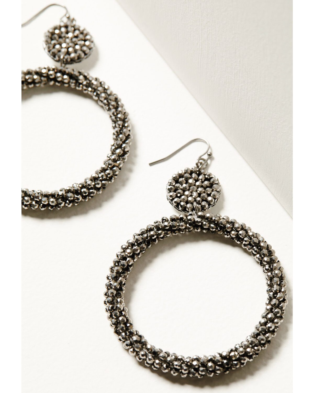 Shyanne Women's Enchanted Forest Pewter Beaded Sparkle Drop Earrings