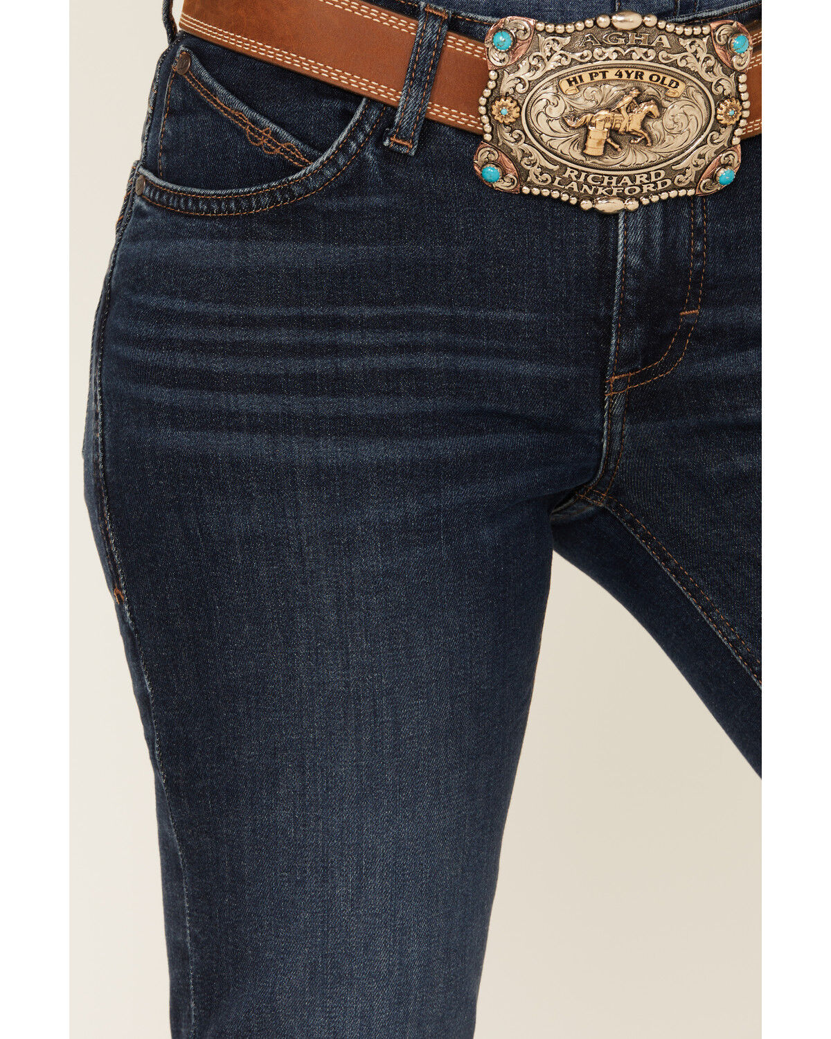 Wrangler Women's Traci Dark Wash Mid Rise Ultimate Riding Bootcut Stretch Denim Jeans