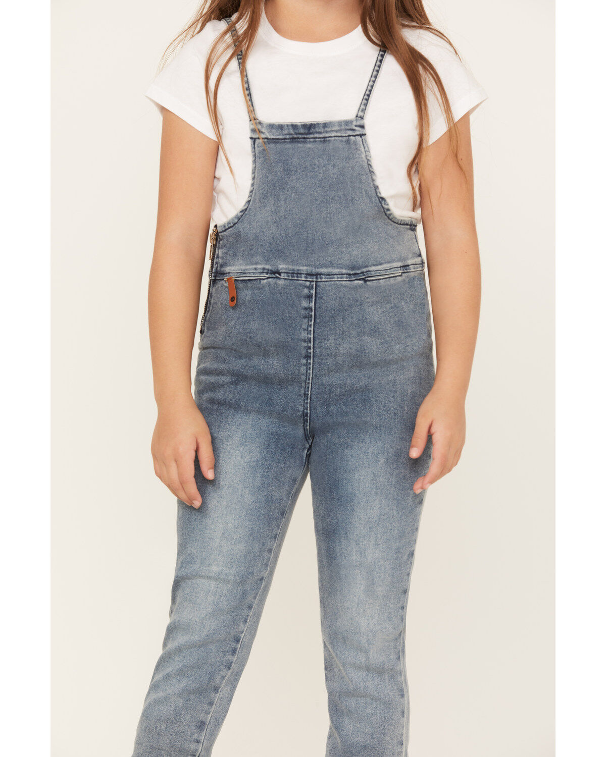Hayden Girls' Medium Wash Denim Overalls