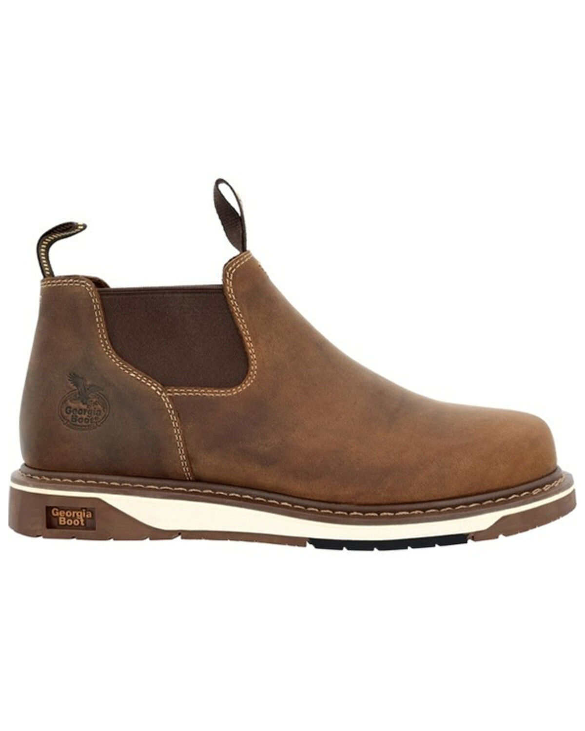 Georgia Boot Men's AMP LT Wedge Chelsea Romeo Work Boot - Round Toe