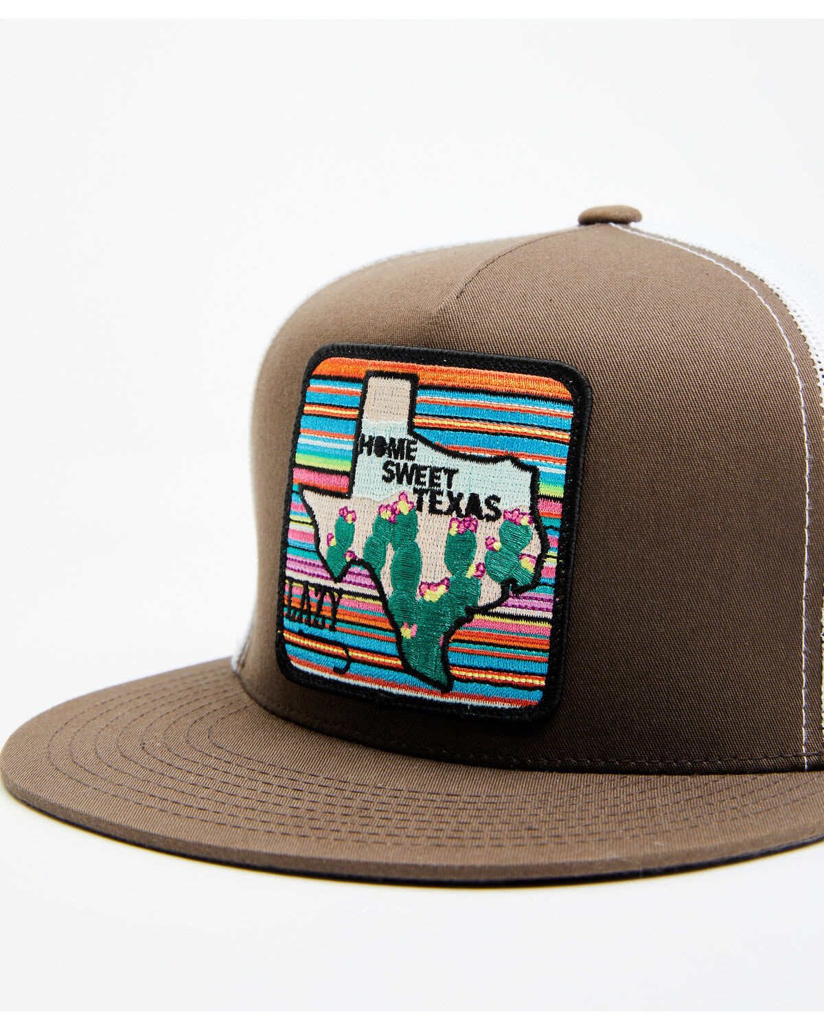 Lazy J Ranch Wear Men's Brown Home Sweet Texas Serape Patch Mesh-Back Ball Cap