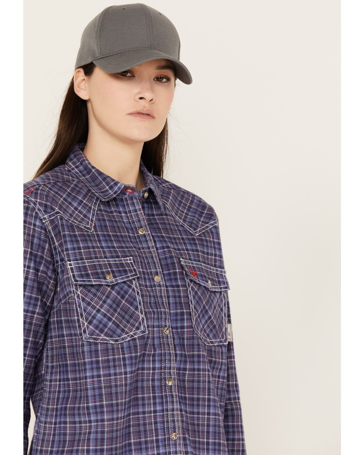 Ariat Women's Tillie FR Long Sleeve Plaid Print Snap Work Shirt