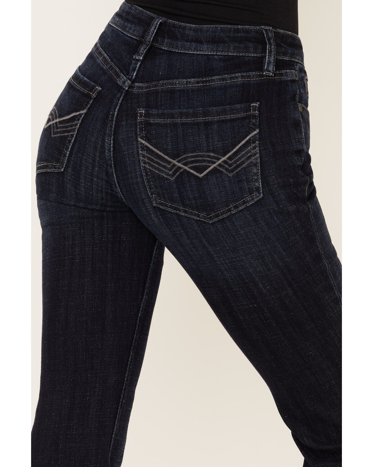 Idyllwind Women's Elliston Dark Wash Mid Rise Studded Slit Bootcut Jeans