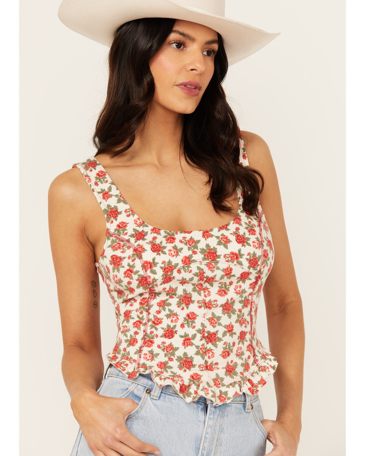 Free People Women's Melanie Floral Print Tank Top
