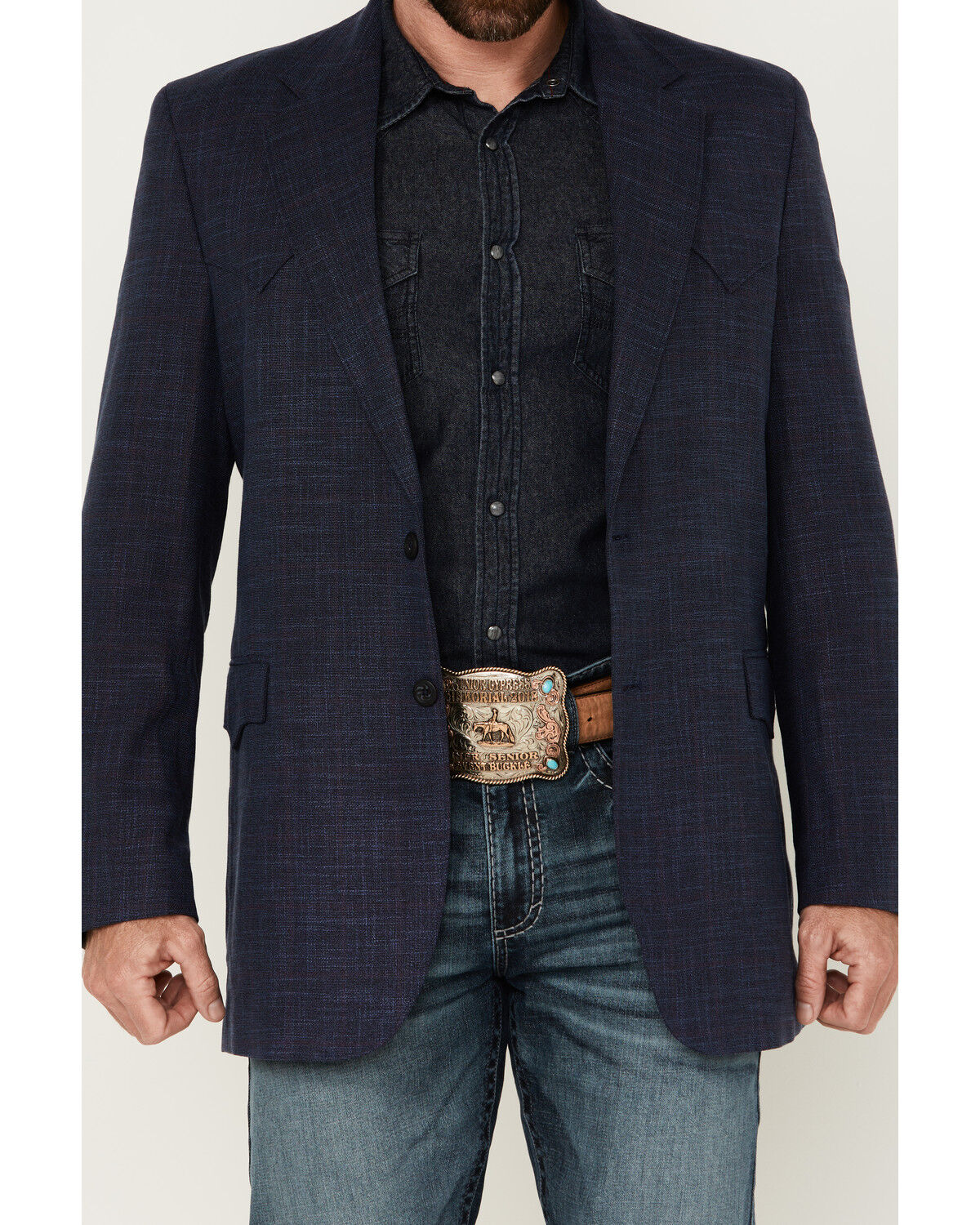 Circle S Men's Plaid Print Western Sportcoat - Big