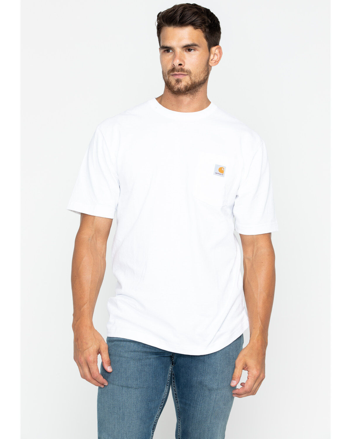 Carhartt Men's Loose Fit Heavyweight Logo Pocket Work T-Shirt