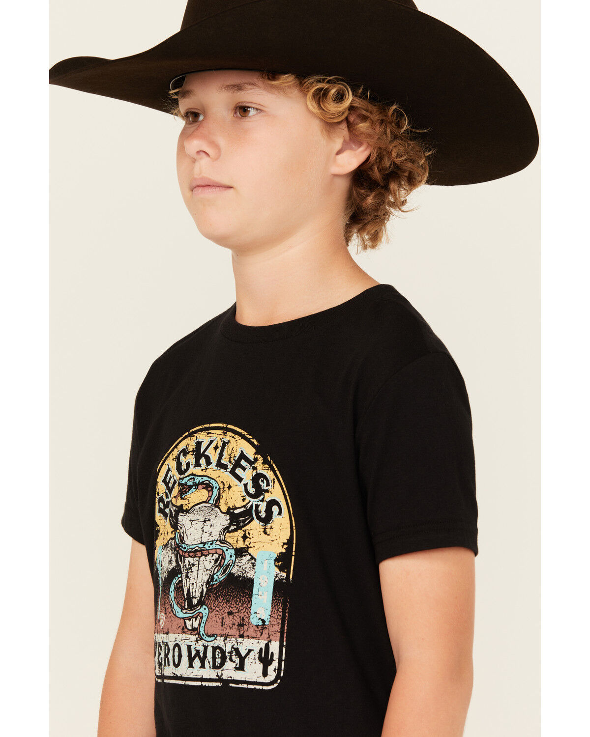Rock & Roll Denim Boys' Reckless Rowdy Short Sleeve Graphic T-Shirt