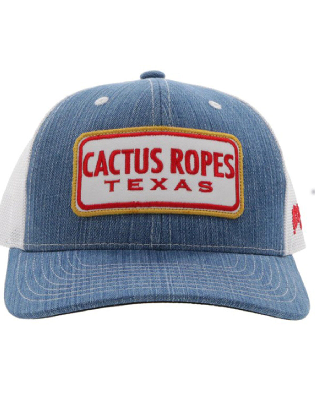 Hooey Men's Cactus Ropes Patch Denim Trucker Cap