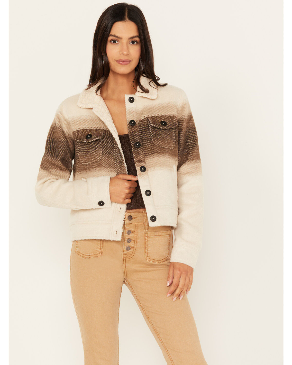 Rock & Roll Denim Women's Ombre Sherpa Jacket