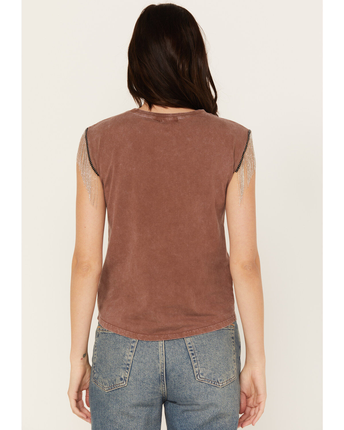 Rock & Roll Denim Women's Chain Fringe Graphic Tank