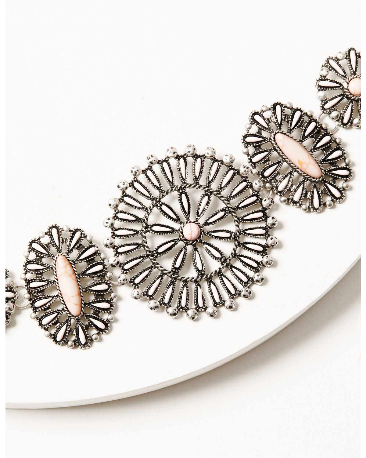 Shyanne Women's Pink Stone Concho Bracelet