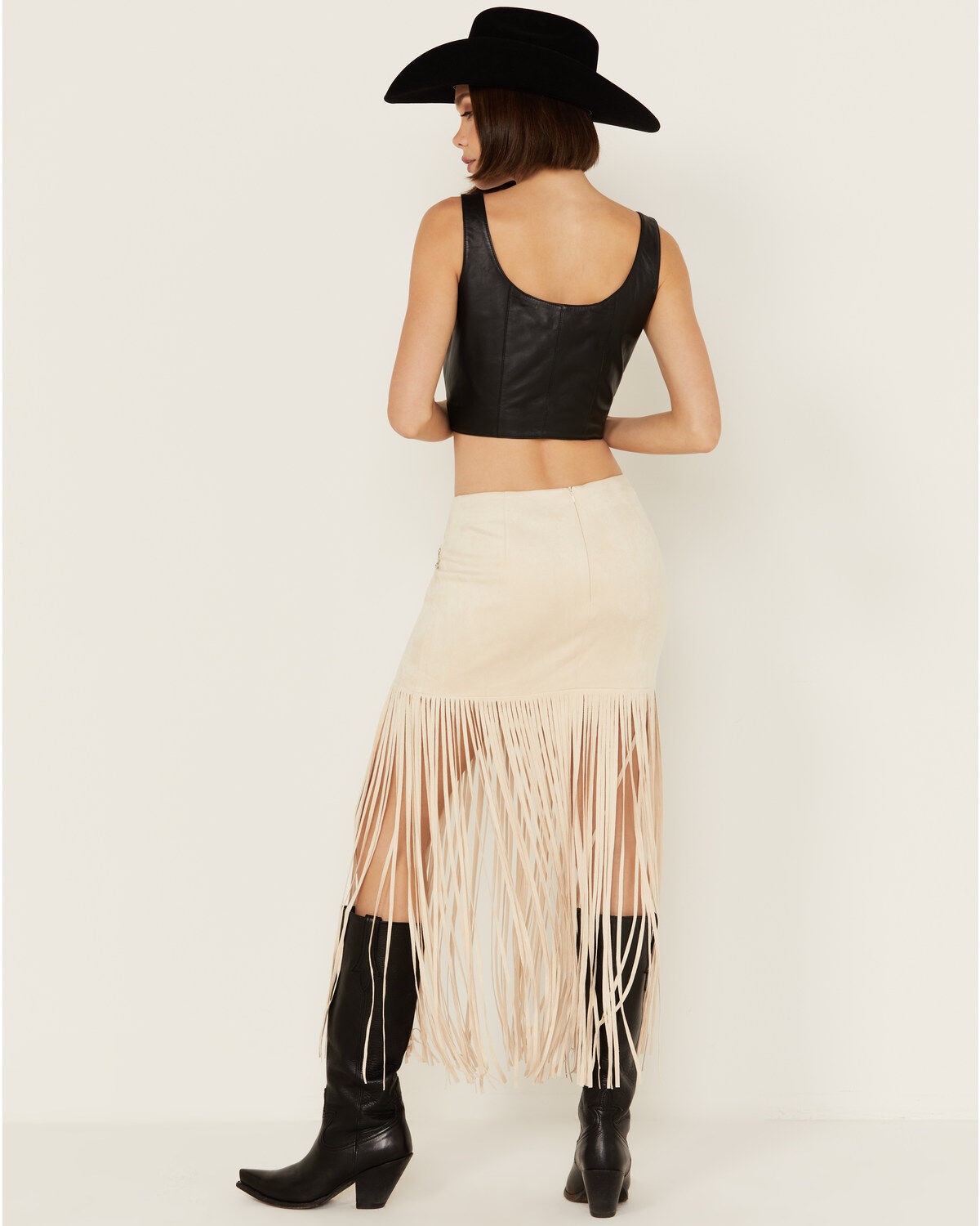 Vocal Women's Fringe Studded Skirt