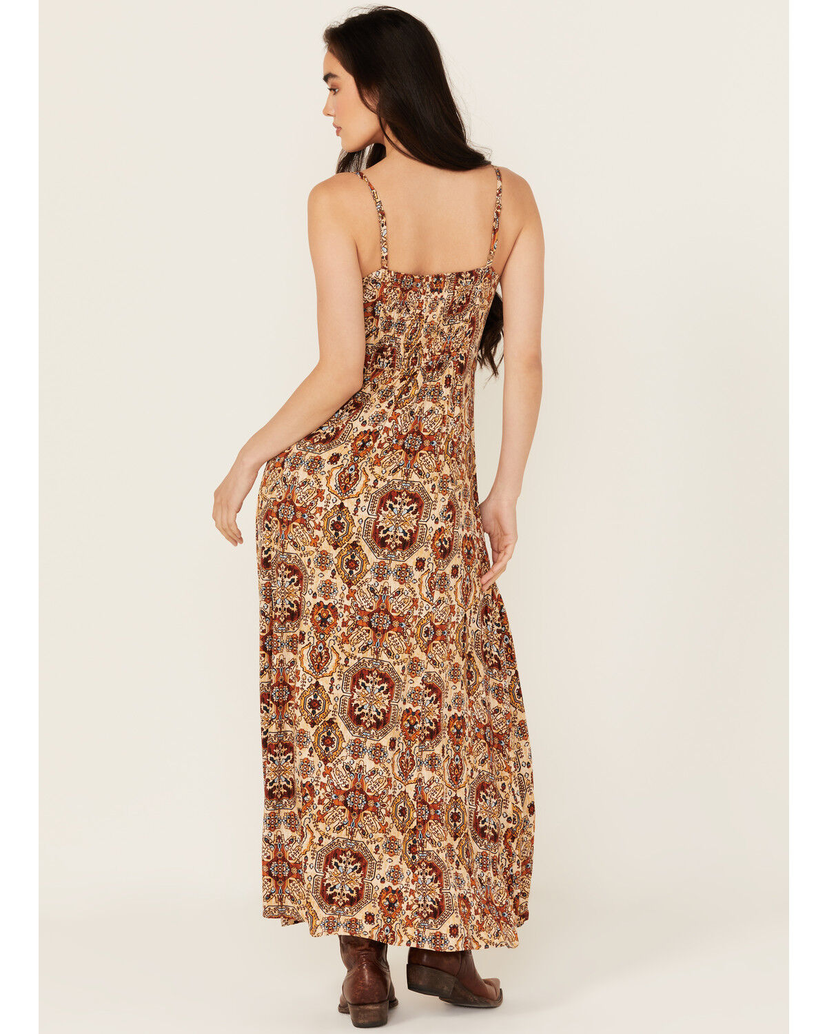 Idyllwind Women's Roxanne Tapestry Print Sleeveless Maxi Dress