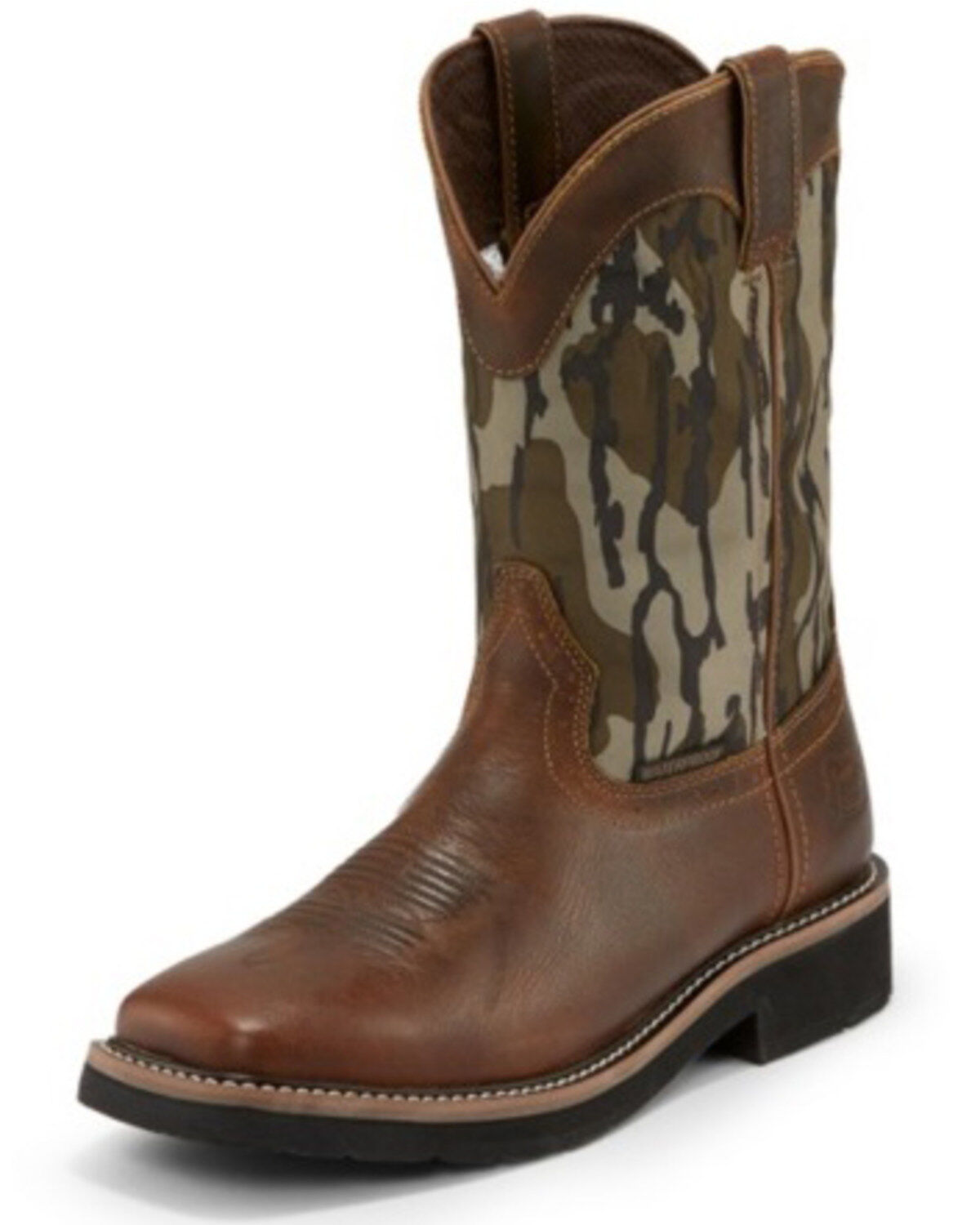 Justin Men's Trekker Bottom Lands Waterproof Western Work Boots - Soft Toe