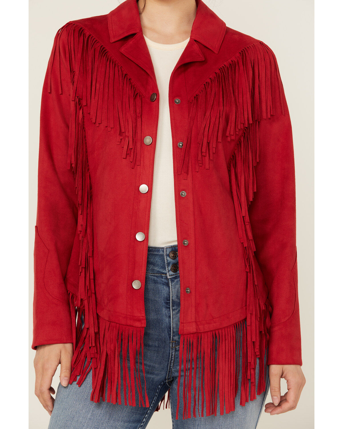 Powder River Outfitters Women's Faux Suede Fringe Jacket