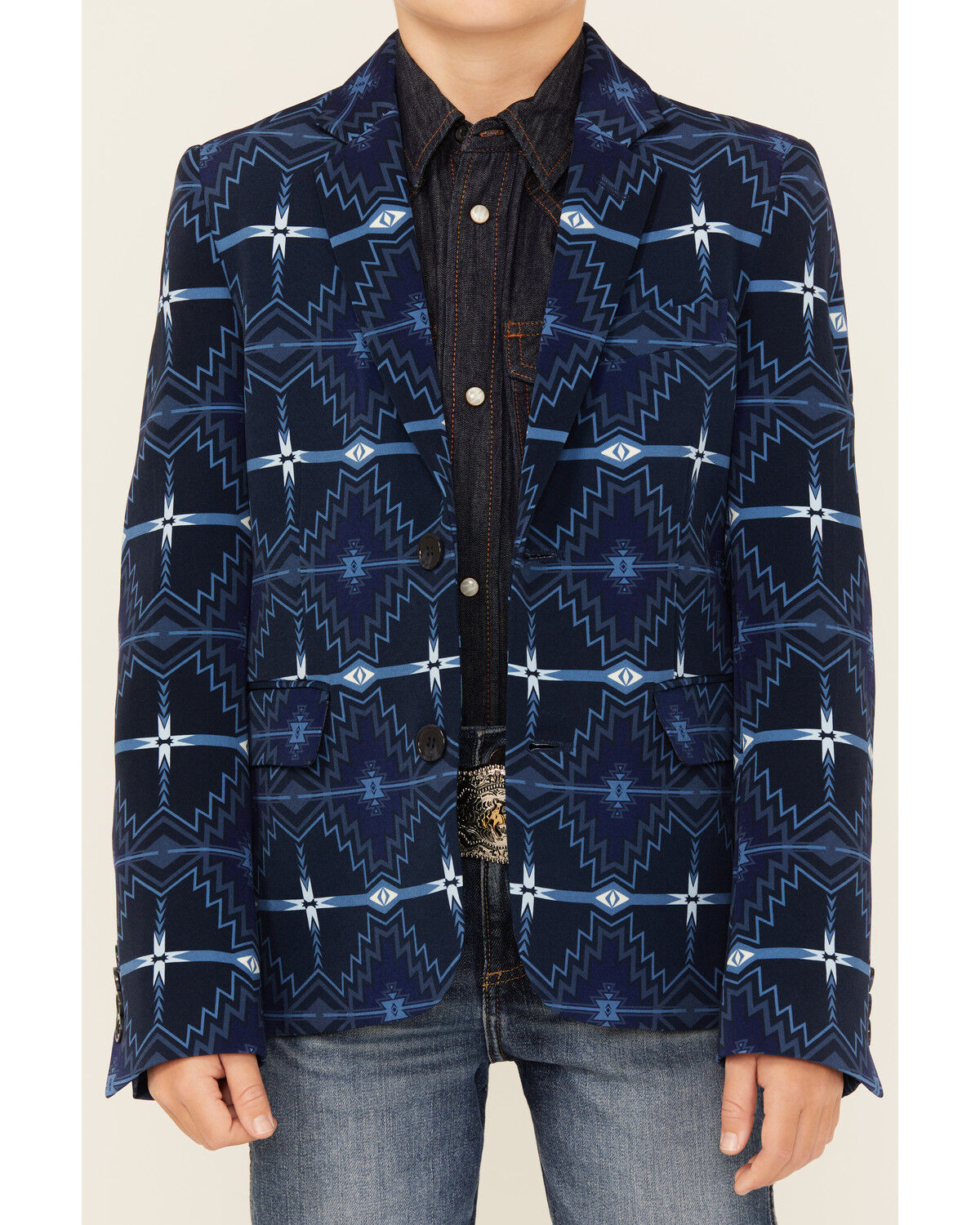 Rock & Roll Denim Boys' Southwestern Print Blazer