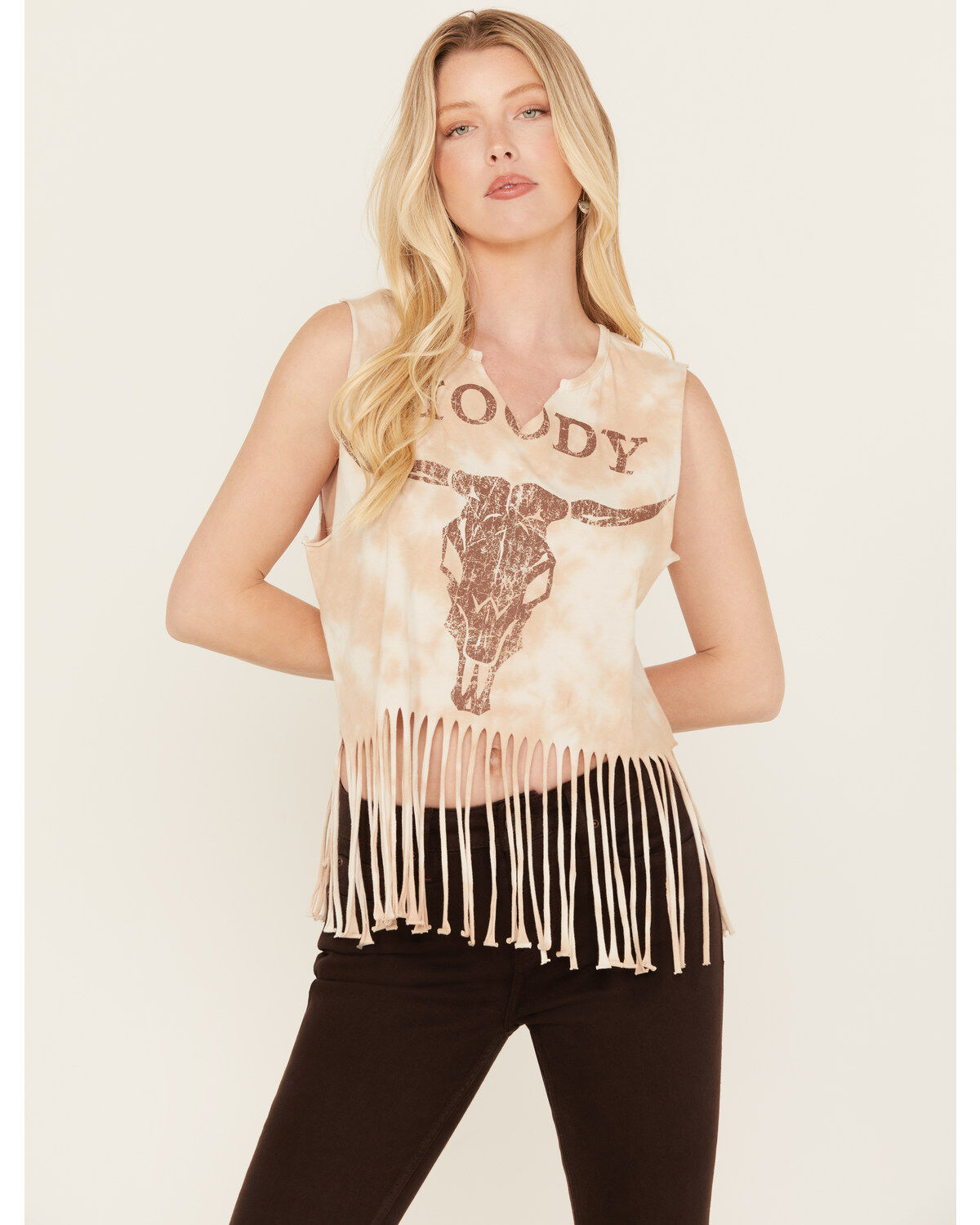 Idyllwind Women's Moody Steer Head Fringe Tank