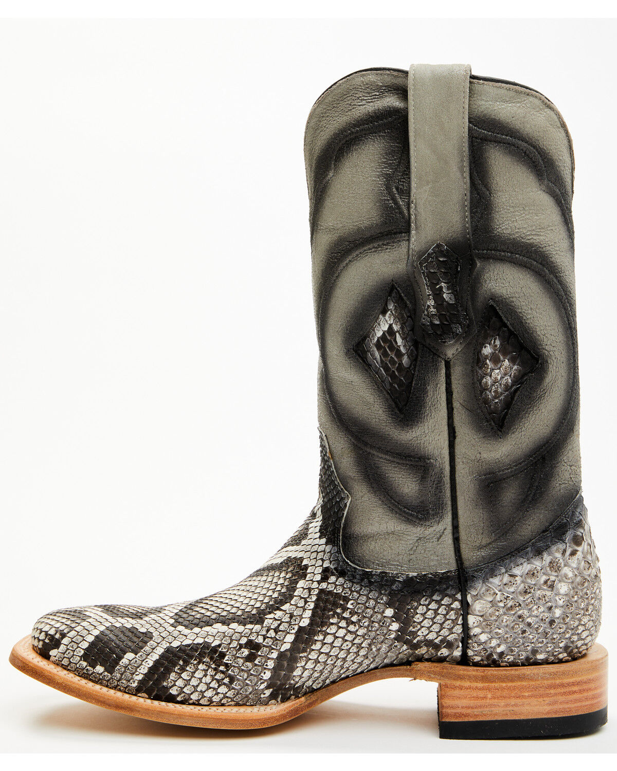 Tanner Mark Men's Exotic Python Western Boots - Broad Square Toe