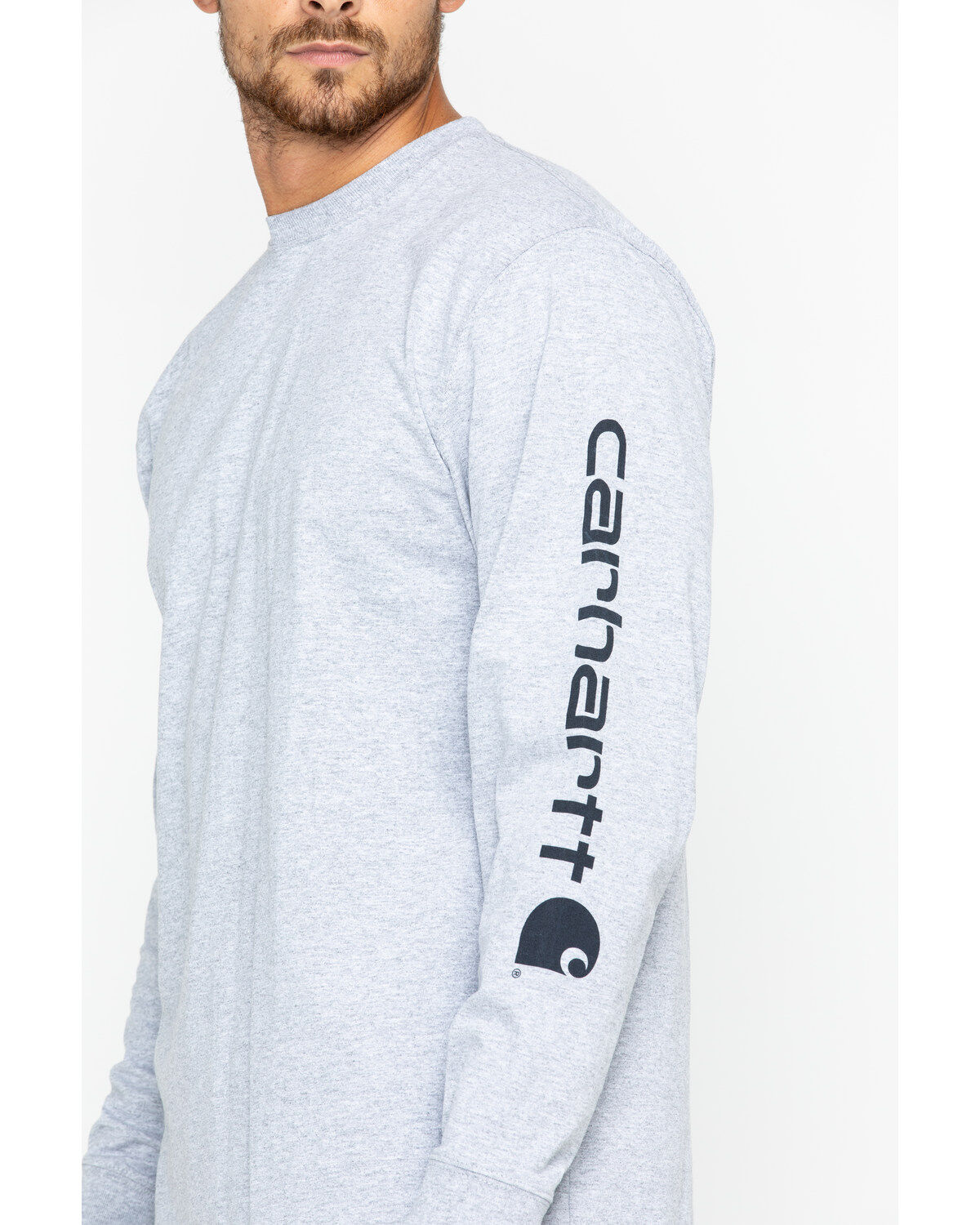 Carhartt Men's Loose Fit Heavyweight Long Sleeve Logo Graphic Work T-Shirt - Big & Tall