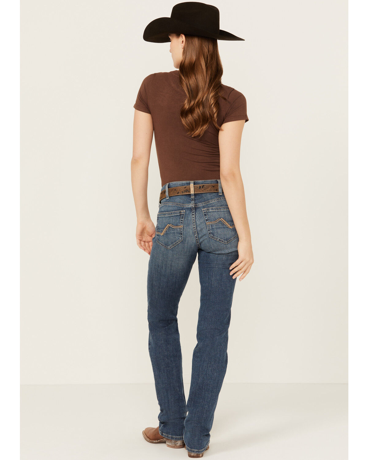 Ariat Women's Abigail Dark Wash Perfect Rise Straight Stretch Denim Jeans