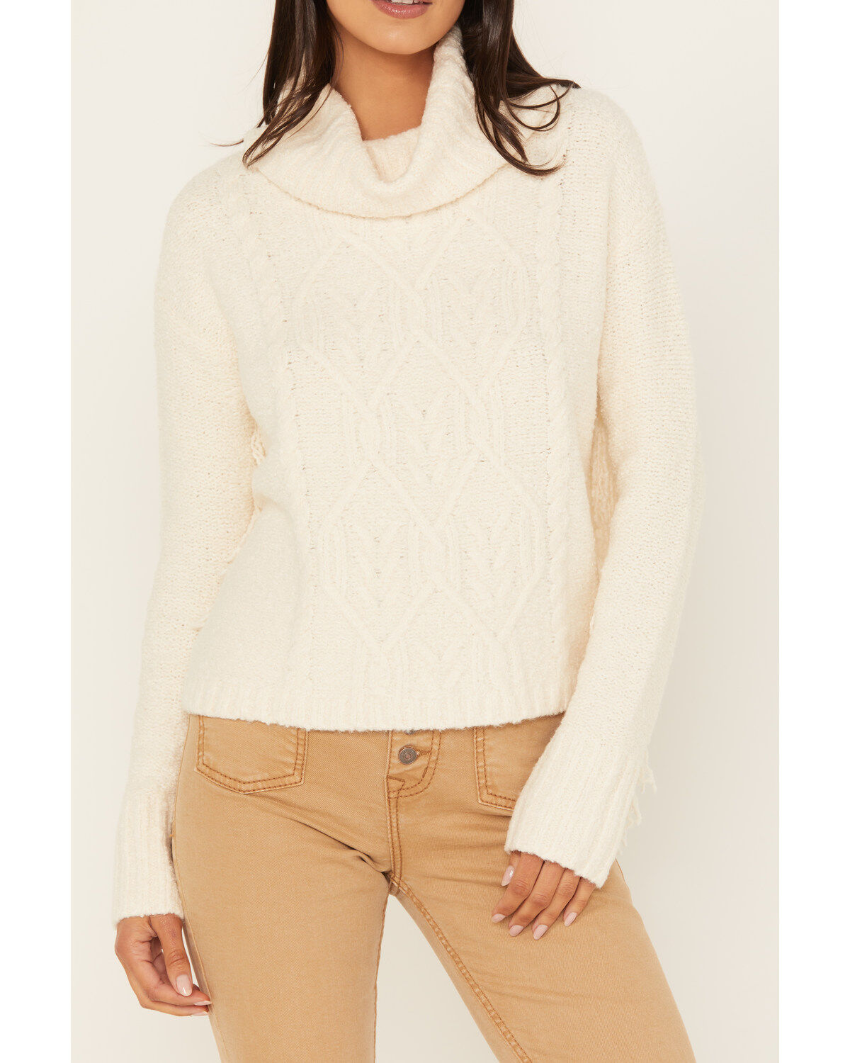 Shyanne Women's Cable Fringe Sweater