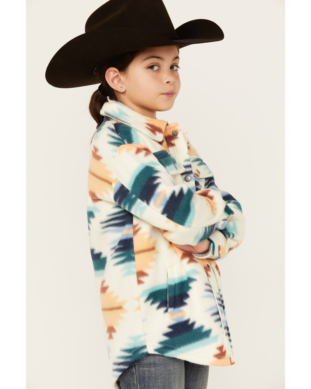 Fornia Girls' Southwestern Print Shacket
