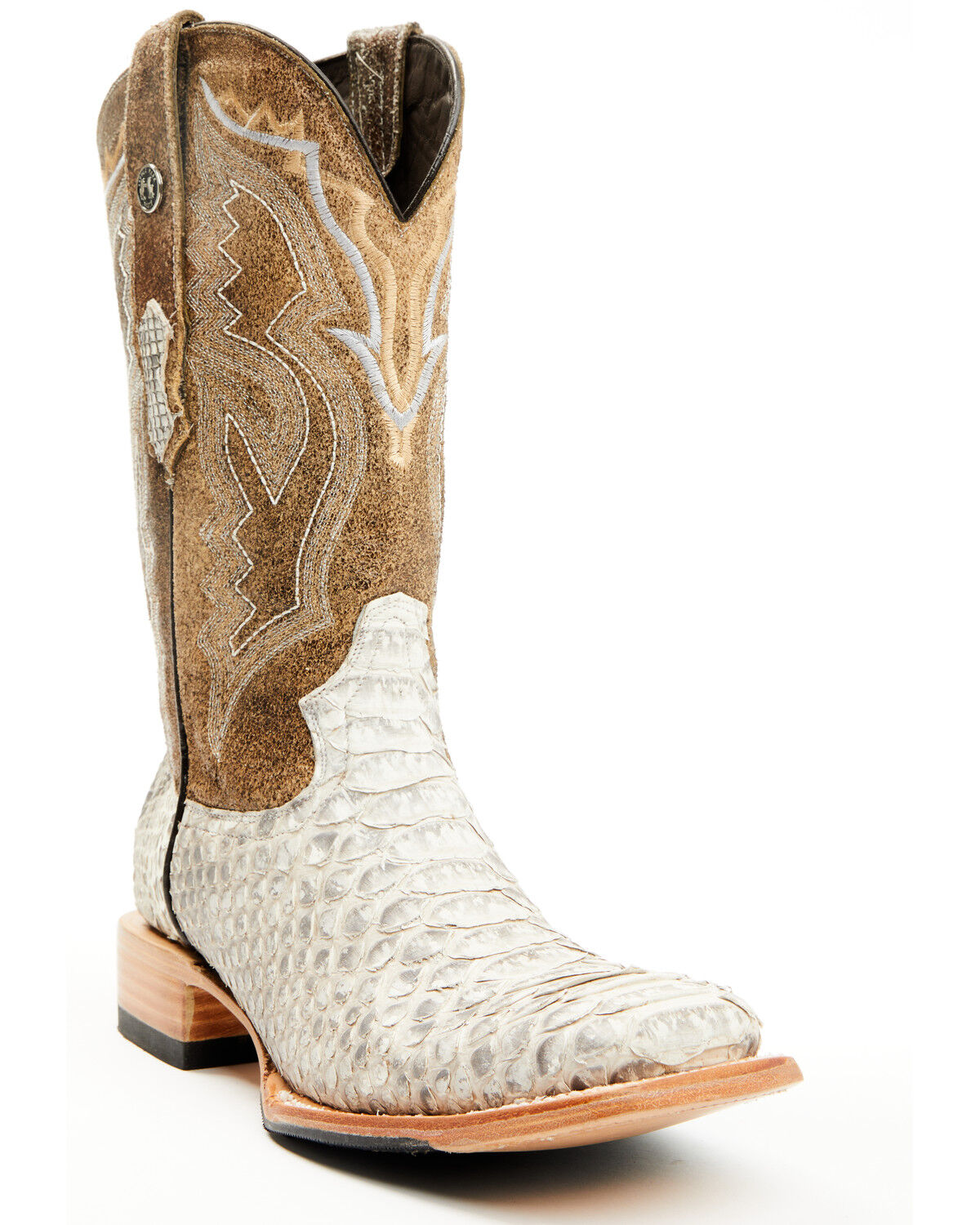 Tanner Mark Men's Exotic Python Western Boots - Broad Square Toe