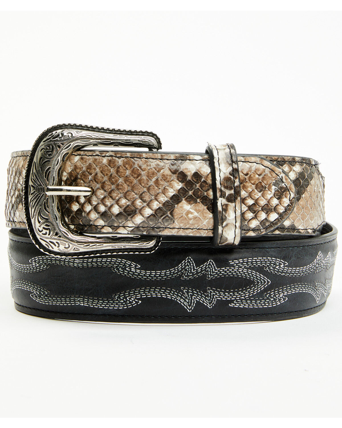 Cody James Men's Exotic Python Belly Billet Belt