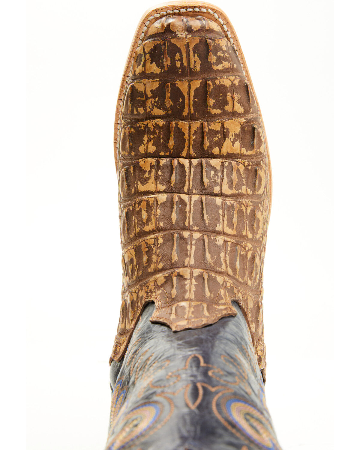 El Dorado Men's Exotic American Alligator Western Boots - Square Toe
