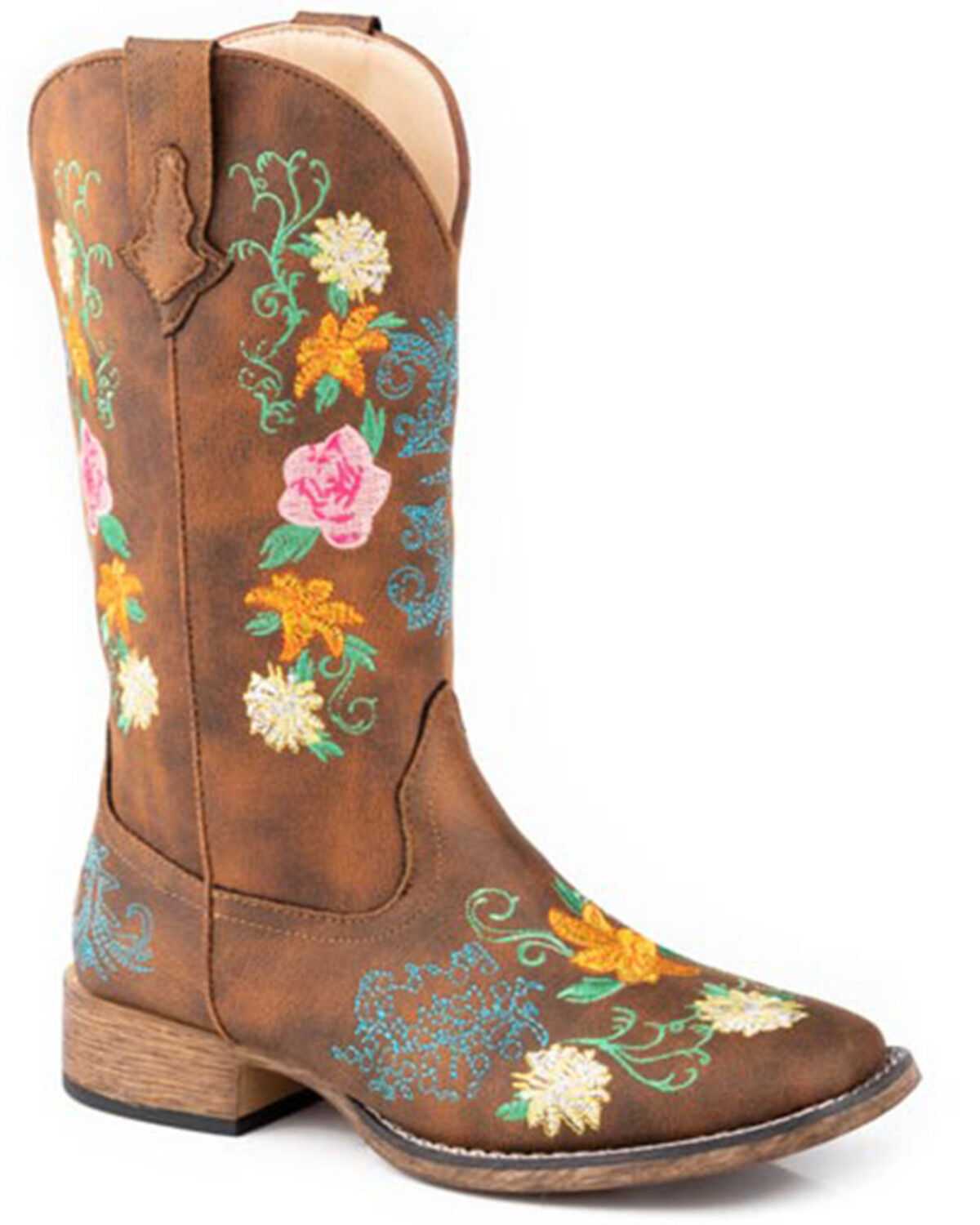 Roper Women's Bailey Floral Western Boots - Broad Square Toe