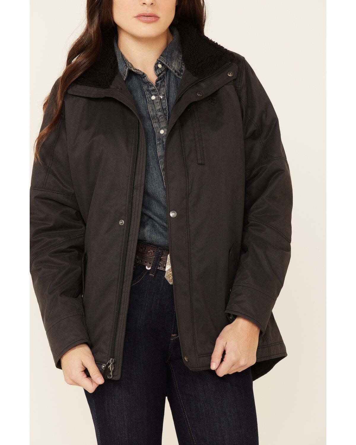 Ariat Women's R.E.A.L. Solid Grizzly Poly-Fill Canvas Jacket