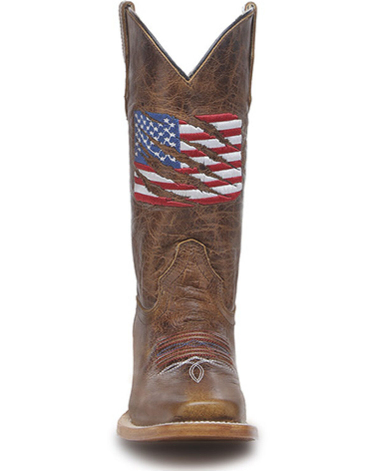Corral Girls' Patriotic Embroidered Western Boots - Broad Square Toe